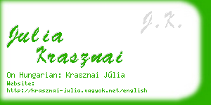 julia krasznai business card